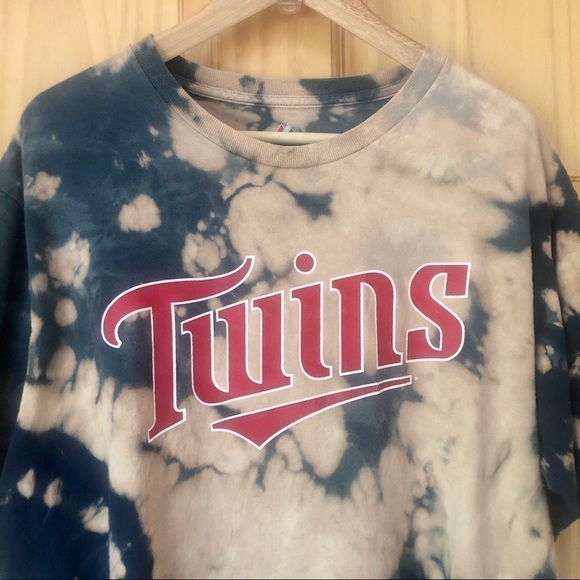 Minnesota Twins custom bleach reverse tie-dyed tee size large - Picture 3 of 10